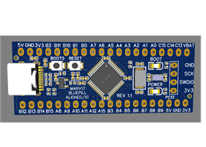Bluepill stm32f103 custom , aligned I/O
